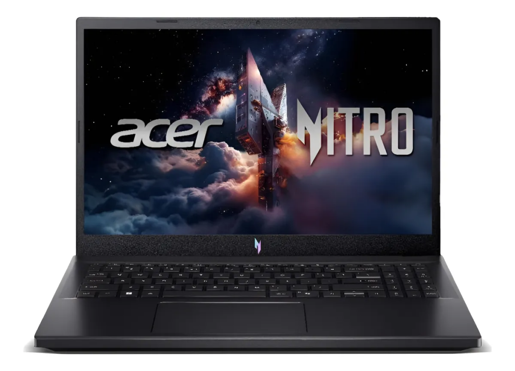 Notebook Acer Nitro V15 com logo Acer Nitro na tela e design moderno